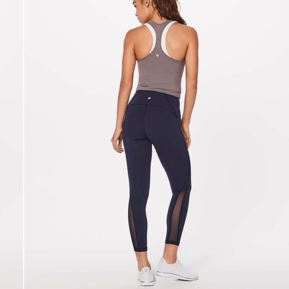 LULULEMON Train Times 7/8 Pant (25") Midnight Navy / Black NWOT Size 6 - Picture 1 of 7